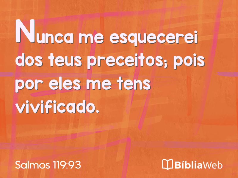 Salmos 119:93 em imagem para compartilhar