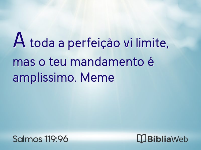 Salmos 119:96 em imagem para compartilhar