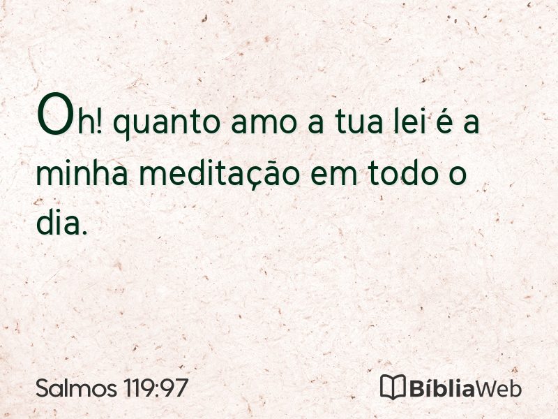 Salmos 119:97 em imagem para compartilhar