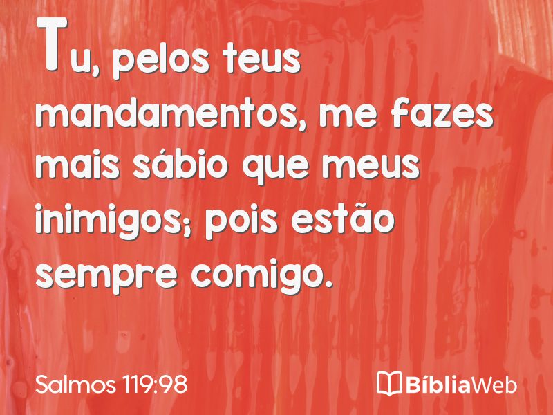 Salmos 119:98 em imagem para compartilhar