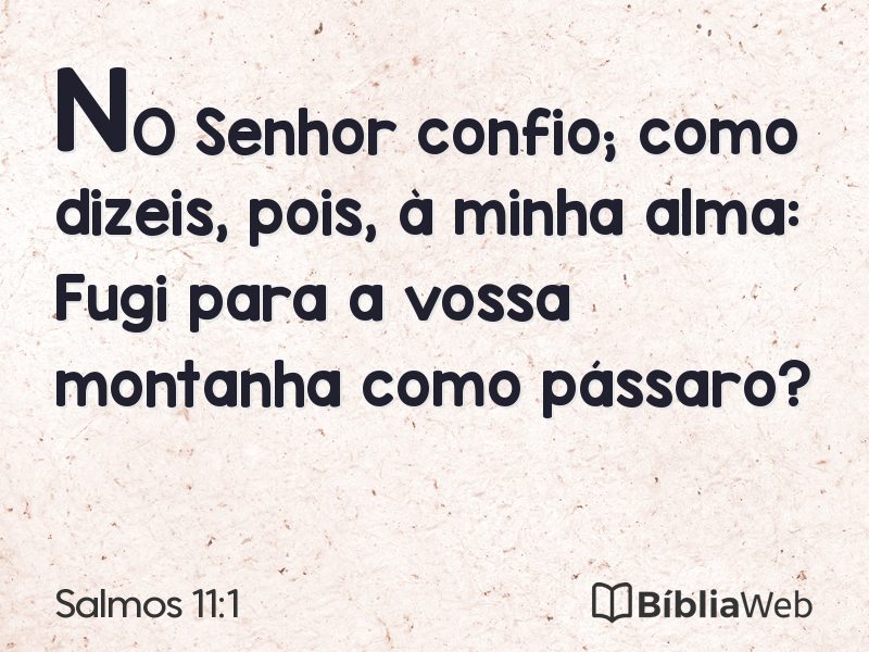 Salmos 11:1 em imagem para compartilhar