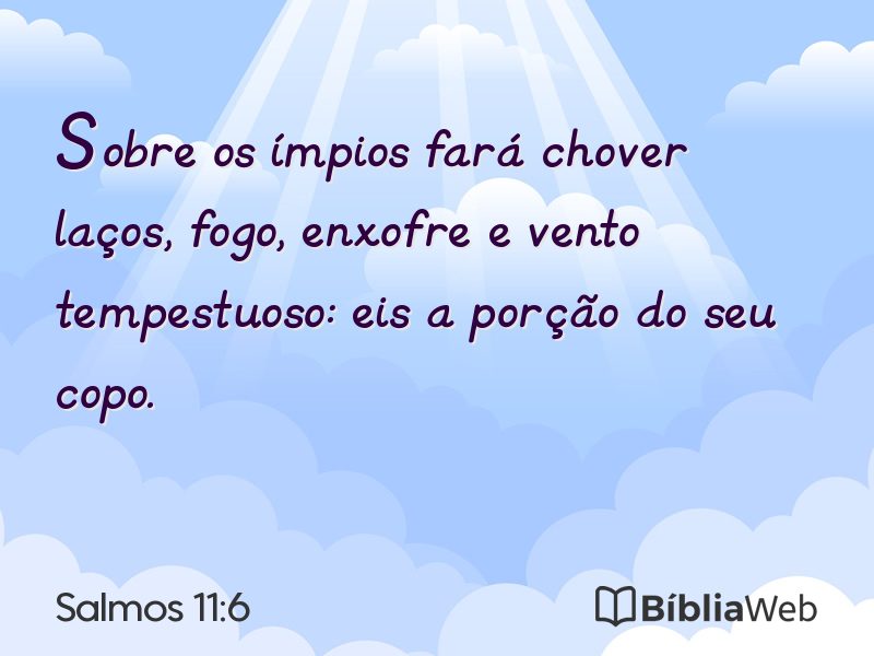 Salmos 11:6 em imagem para compartilhar