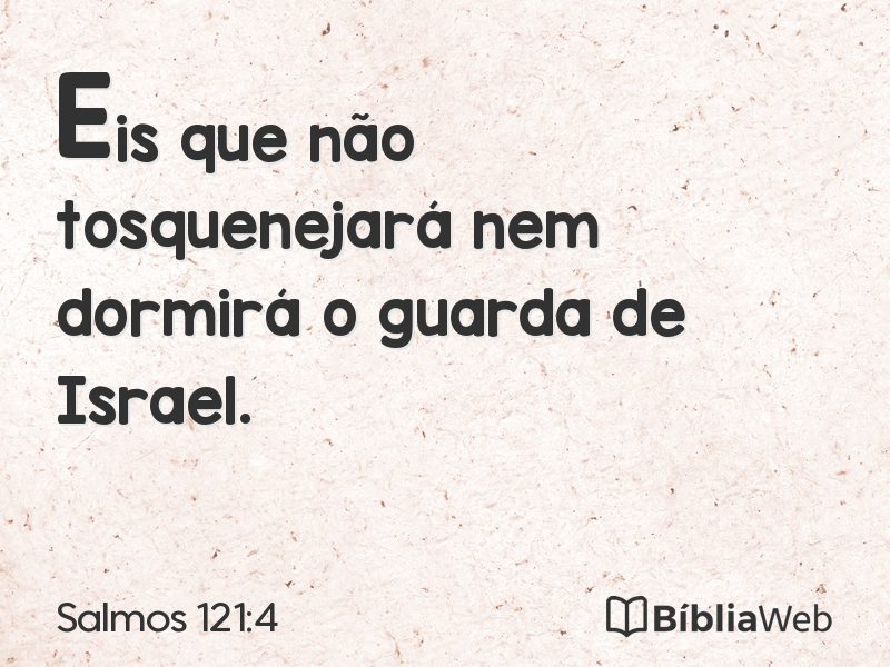 Salmos 121:4 em imagem para compartilhar