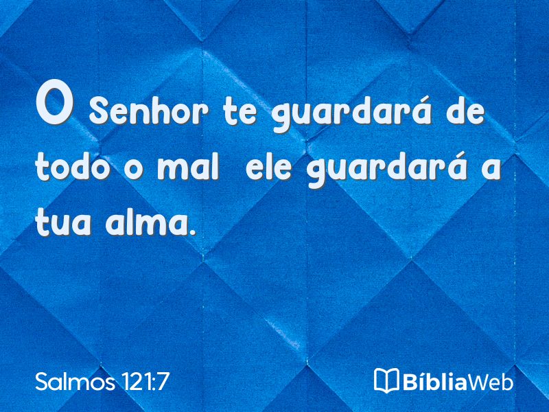 Salmos 121:7 em imagem para compartilhar
