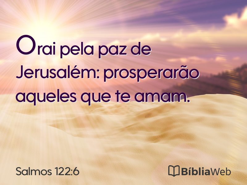 Salmos 122:6 em imagem para compartilhar