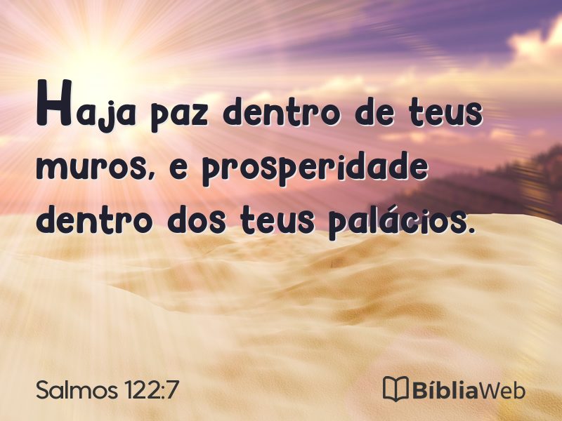 Salmos 122:7 em imagem para compartilhar