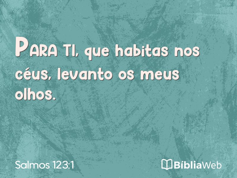 Salmos 123:1 em imagem para compartilhar