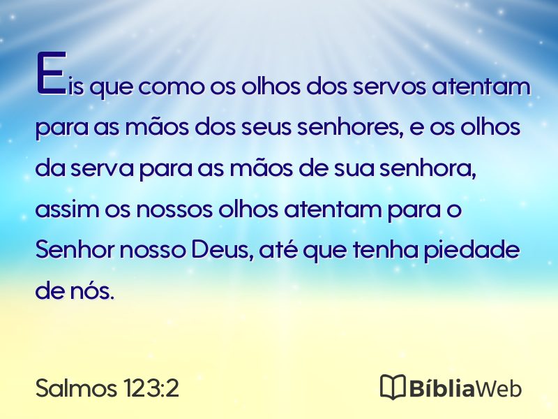 Salmos 123:2 em imagem para compartilhar