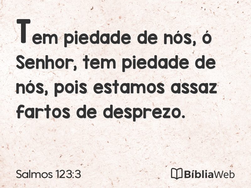 Salmos 123:3 em imagem para compartilhar