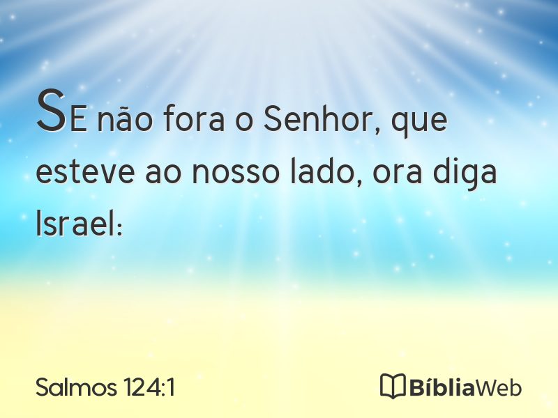 Salmos 124:1 em imagem para compartilhar