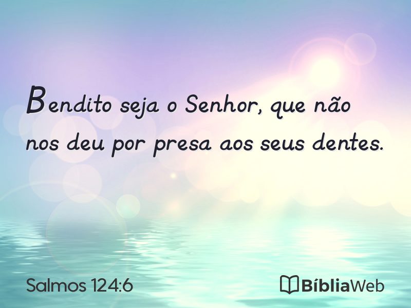 Salmos 124:6 em imagem para compartilhar