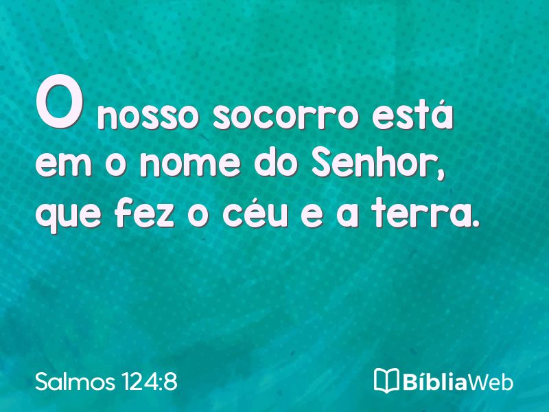Salmos 124:8 em imagem para compartilhar