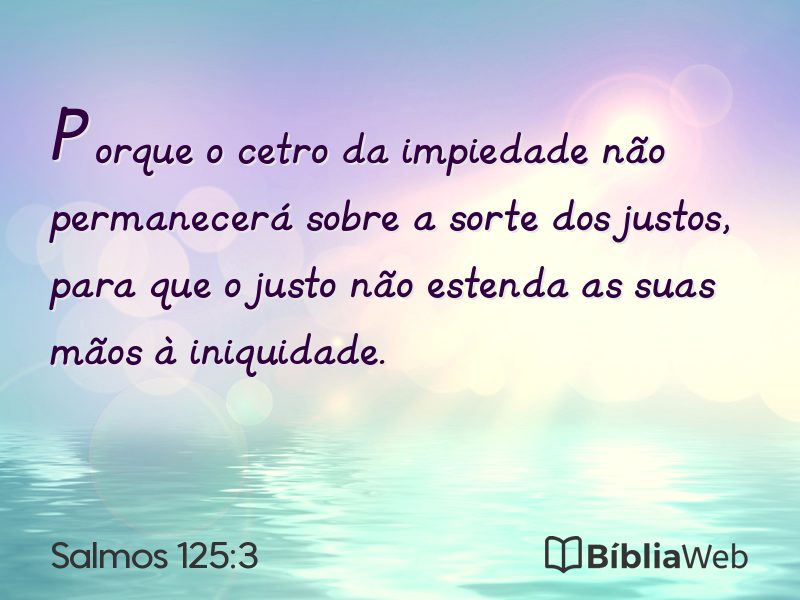 Salmos 125:3 em imagem para compartilhar