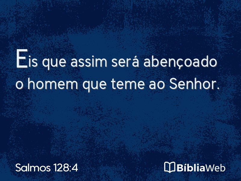 Salmos 128:4 em imagem para compartilhar