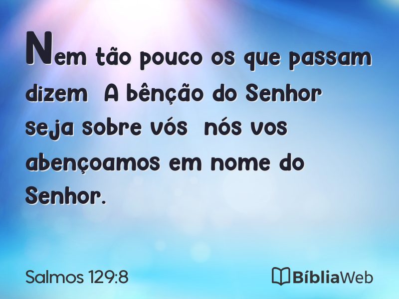 Salmos 129:8 em imagem para compartilhar