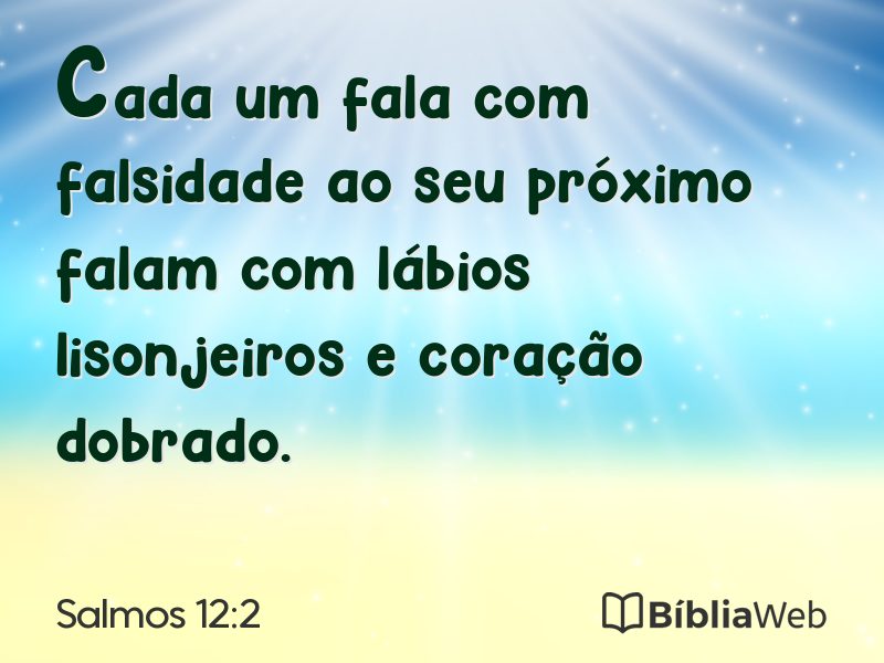 Salmos 12:2 em imagem para compartilhar