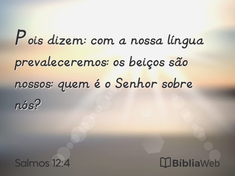 Salmos 12:4 em imagem para compartilhar