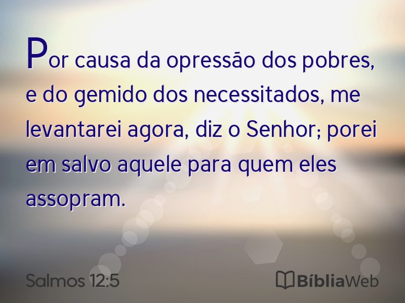 Salmos 12:5 em imagem para compartilhar