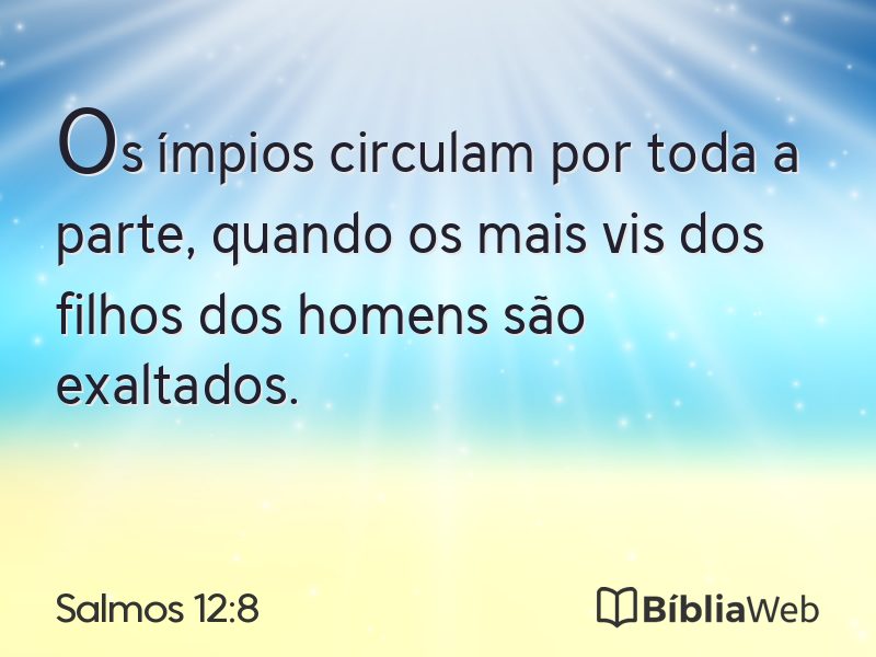 Salmos 12:8 em imagem para compartilhar