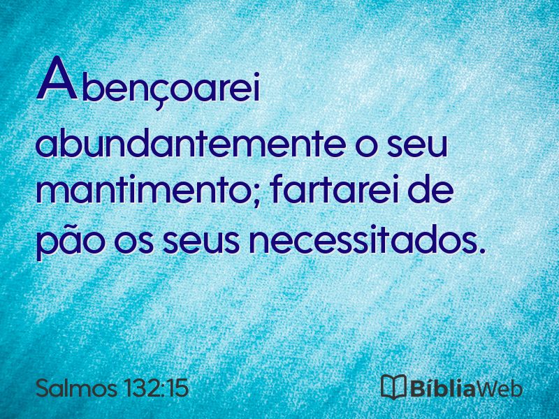 Salmos 132:15 em imagem para compartilhar