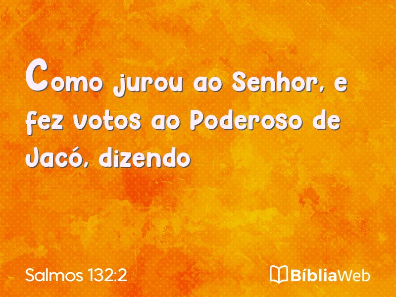 Salmos 132:2 em imagem para compartilhar