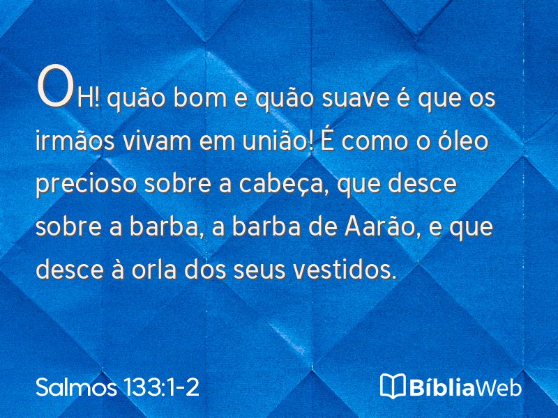 Salmos 133:1-2 em imagem para compartilhar