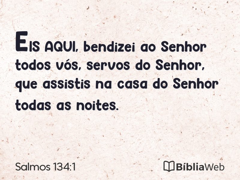 Salmos 134:1 em imagem para compartilhar