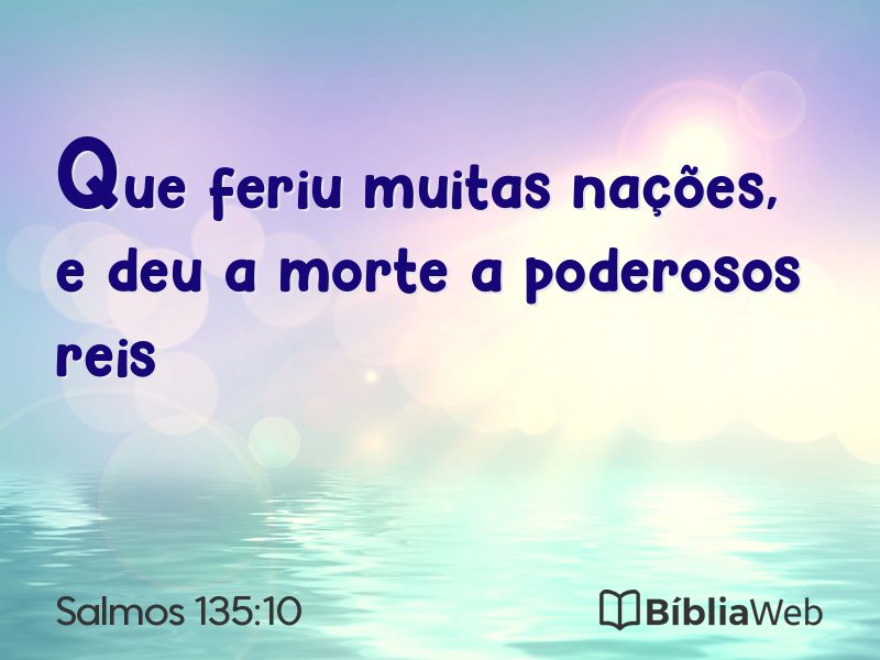 Salmos 135:10 em imagem para compartilhar