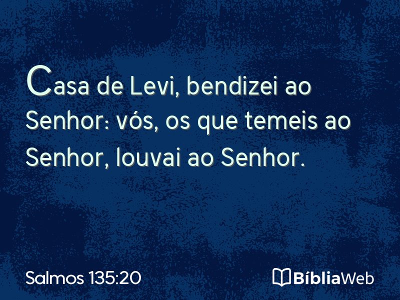 Salmos 135:20 em imagem para compartilhar