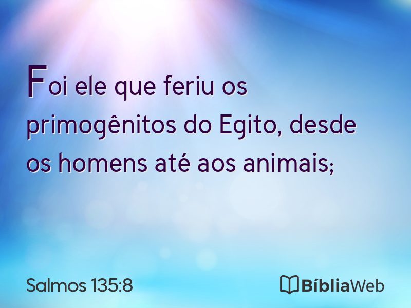 Salmos 135:8 em imagem para compartilhar