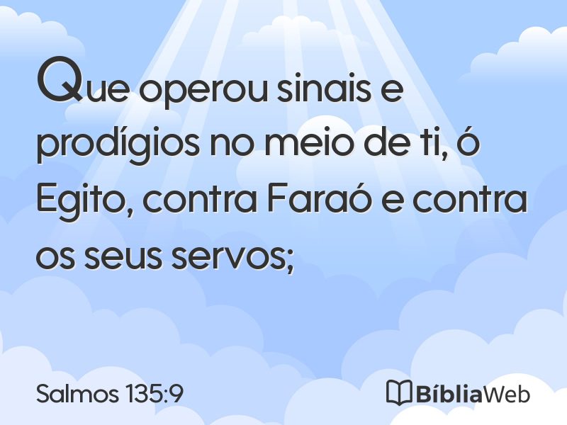 Salmos 135:9 em imagem para compartilhar