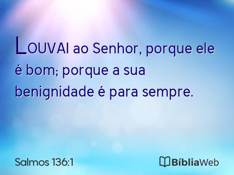 Salmos 136:1 em imagem para compartilhar
