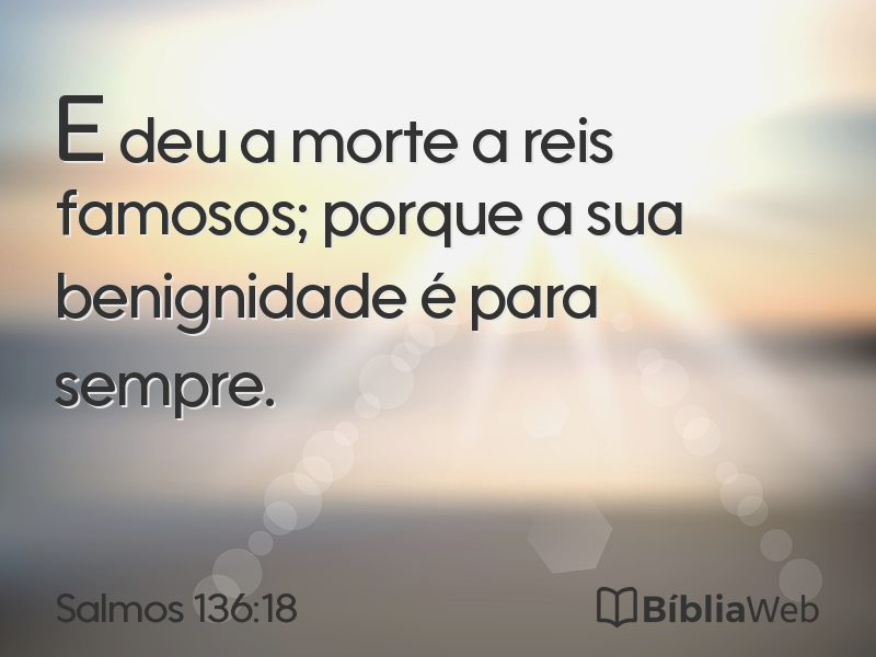Salmos 136:18 em imagem para compartilhar