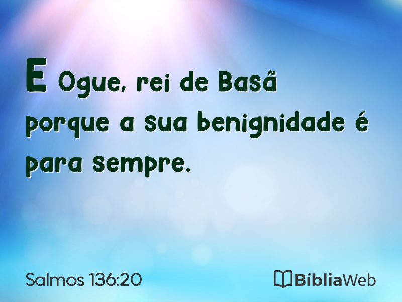 Salmos 136:20 em imagem para compartilhar