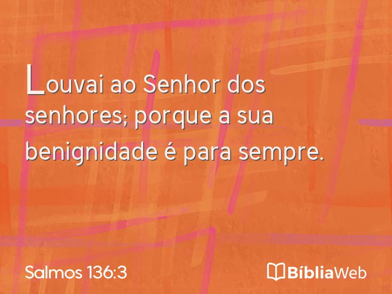 Salmos 136:3 em imagem para compartilhar