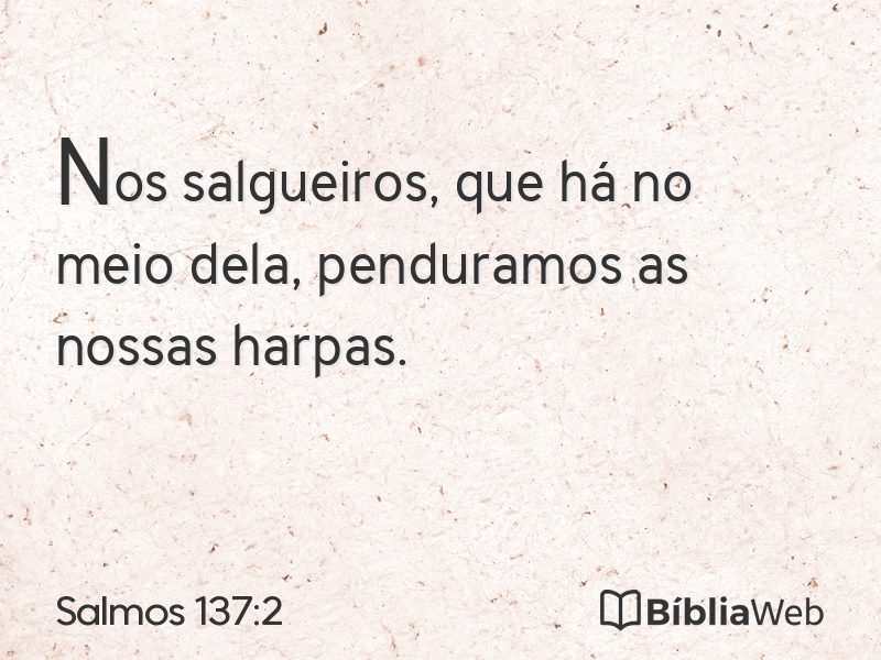 Salmos 137:2 em imagem para compartilhar