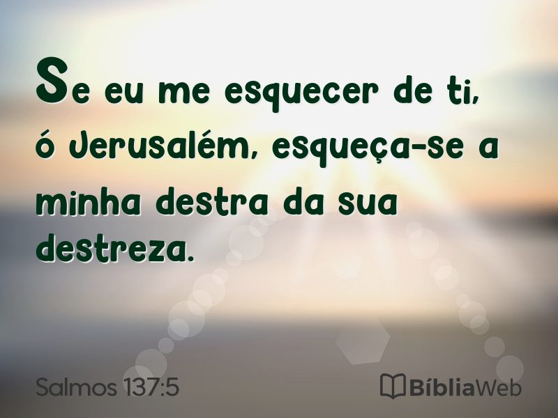 Salmos 137:5 em imagem para compartilhar