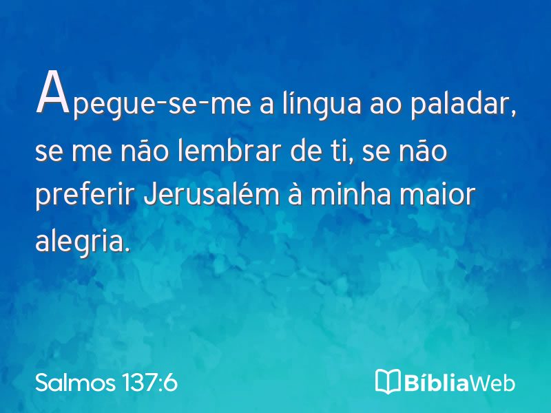 Salmos 137:6 em imagem para compartilhar