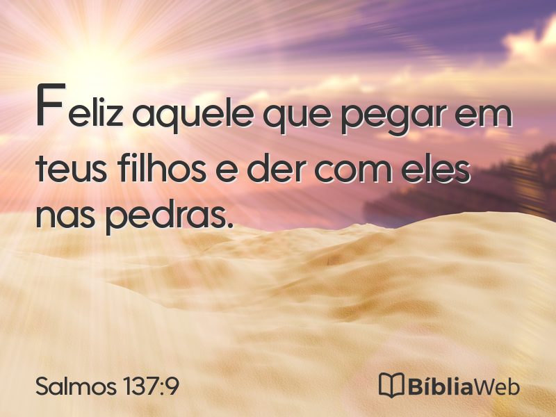 Salmos 137:9 em imagem para compartilhar