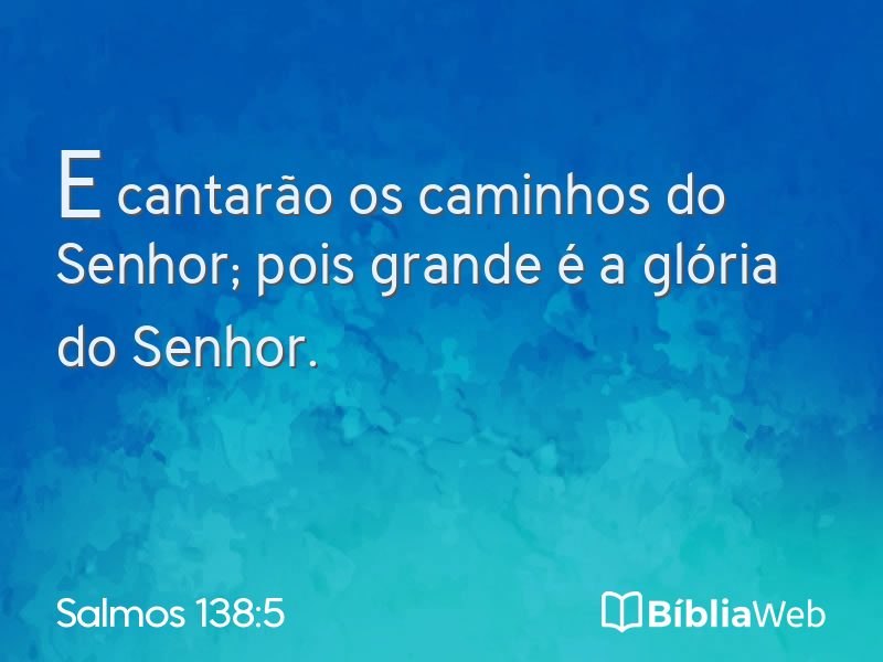 Salmos 138:5 em imagem para compartilhar