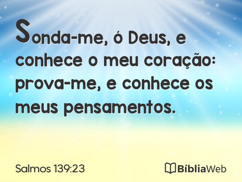 Salmos 139:23 em imagem para compartilhar