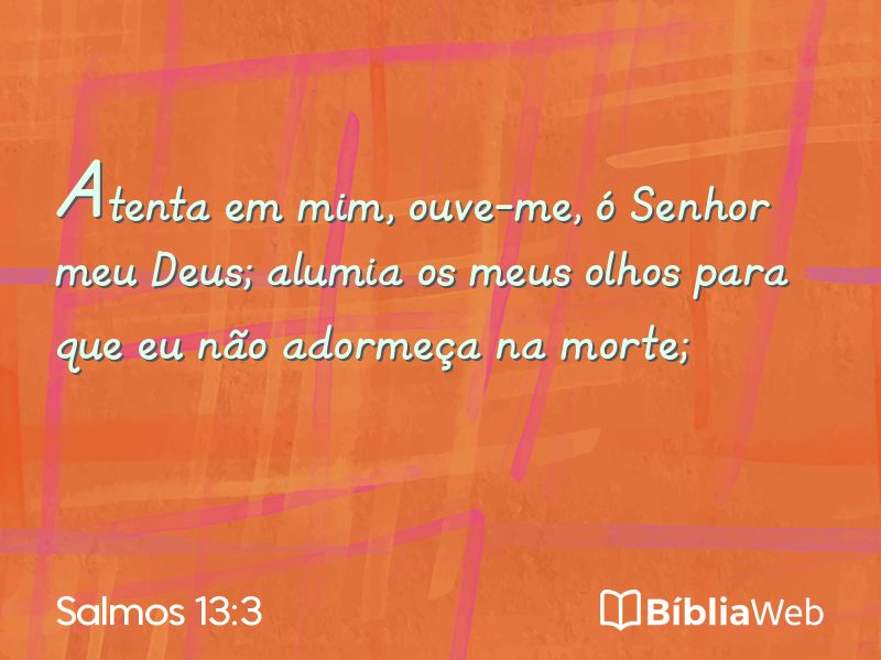 Salmos 13:3 em imagem para compartilhar