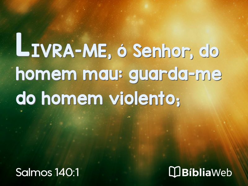 Salmos 140:1 em imagem para compartilhar
