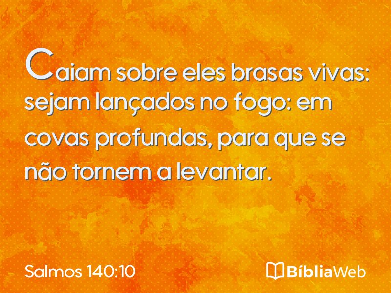 Salmos 140:10 em imagem para compartilhar