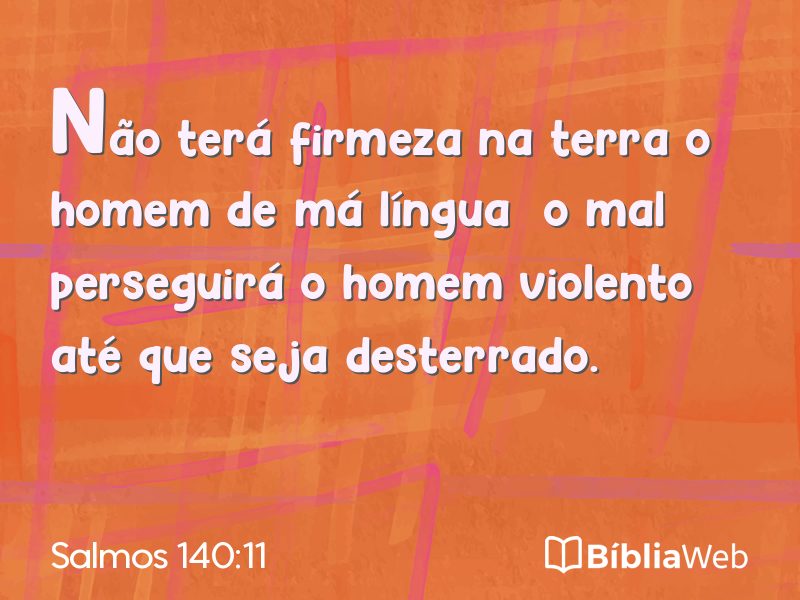 Salmos 140:11 em imagem para compartilhar