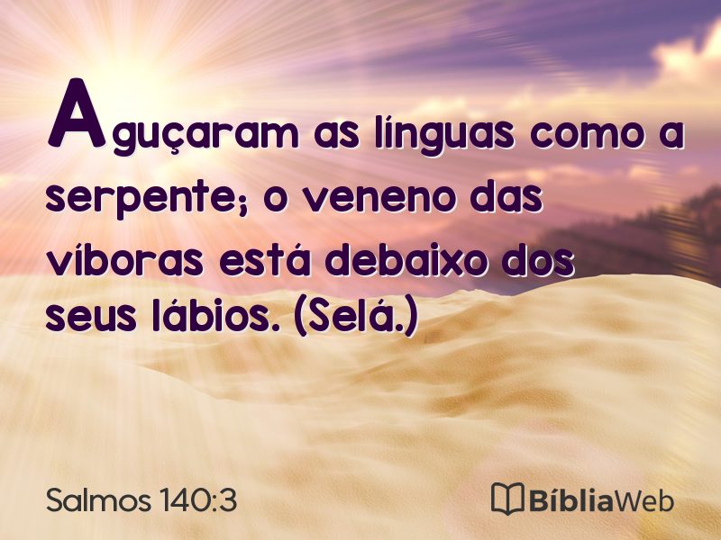 Salmos 140:3 em imagem para compartilhar