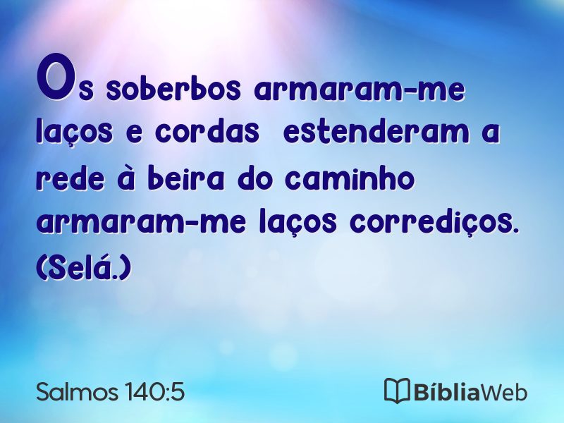 Salmos 140:5 em imagem para compartilhar