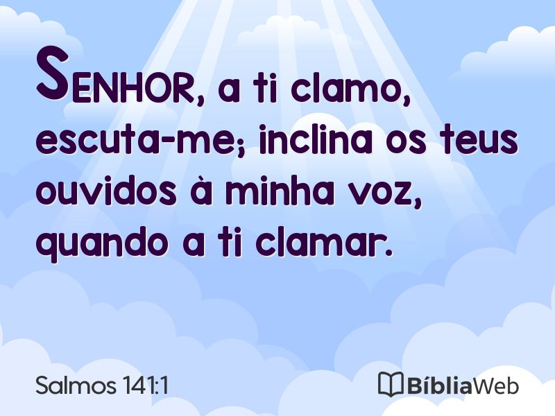 Salmos 141:1 em imagem para compartilhar