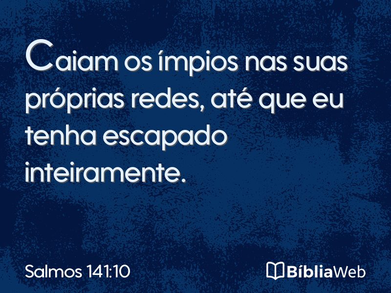 Salmos 141:10 em imagem para compartilhar