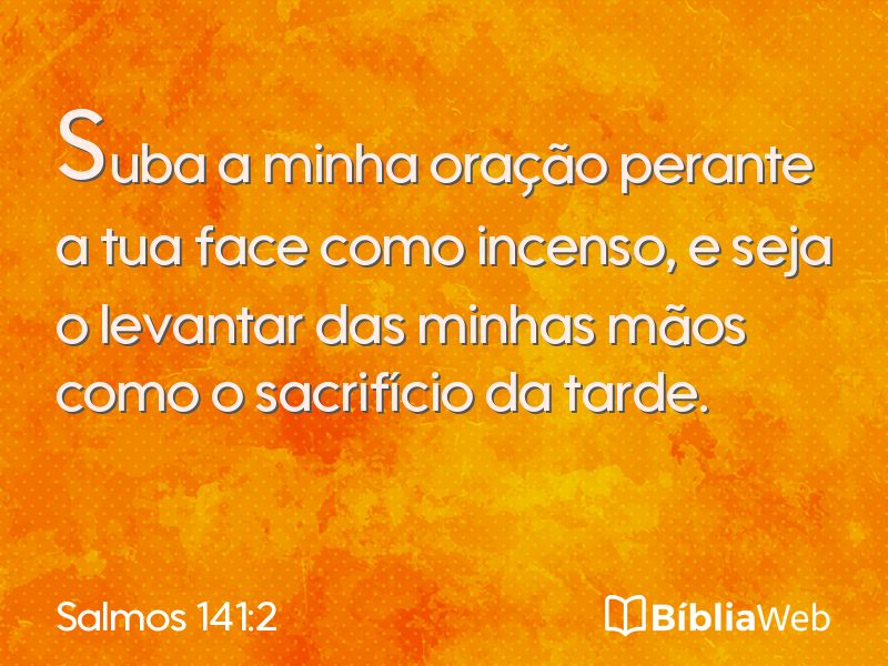Salmos 141:2 em imagem para compartilhar